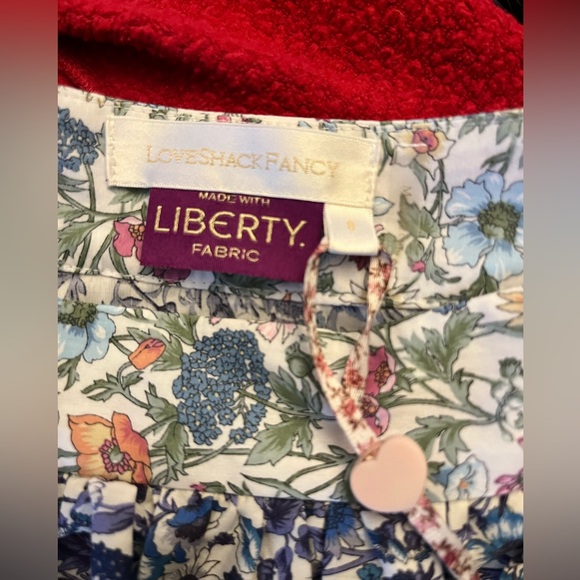 LoveShackFancy Mateo Skirt in Daybreak Blues Liberty Fabric - Picture 5 of 9